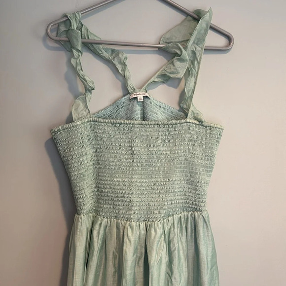 Madewell Ruffle-Strap Smocked Dress Size Petite XL - Picture 4 of 8